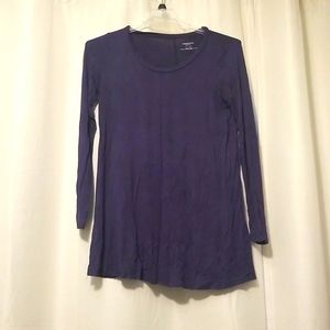 Motherhood maternity jersey knit extra long sleeve shirt navy size small